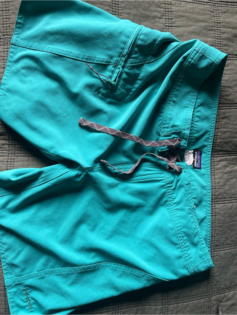 Patagonia Teal and Black Women's Active Shorts